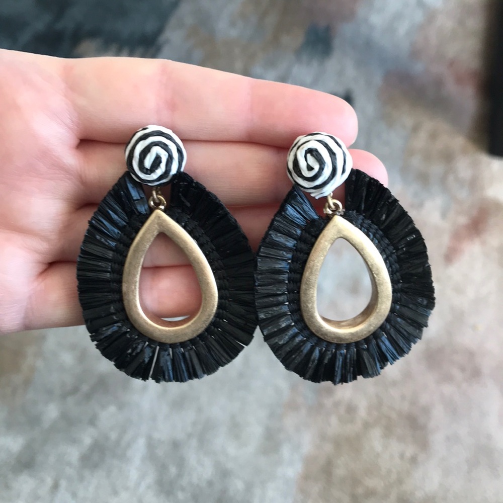 J Crew raffia earrings